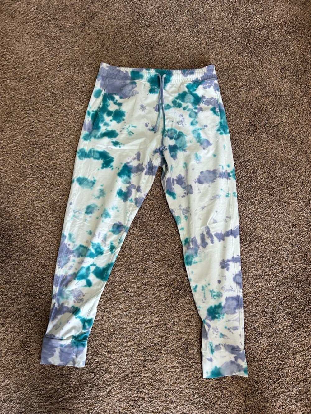 Victoria's Secret women’s  Tie-Dye Joggers - Teal & Lavender